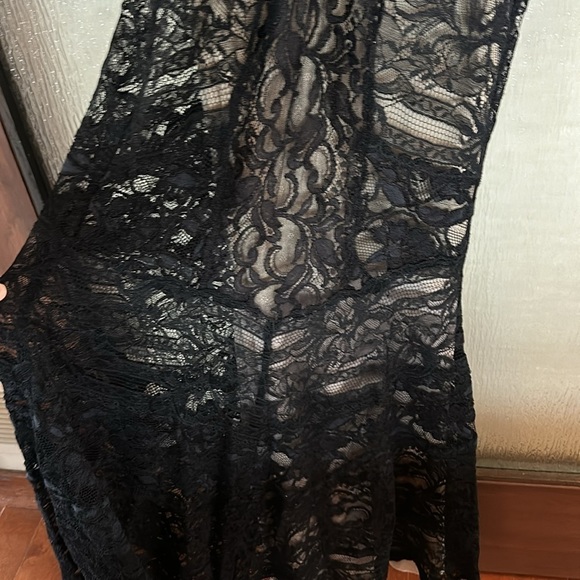 Nicole Miller Dress Womens size 10 Tempted By You Gown Black Lined Stretch - Picture 4 of 10